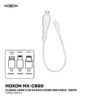 KO5Go5Ea1646376683-900x900 MOXOM MX-CB80 Classic Lines 0.3M 3A Data Cable White